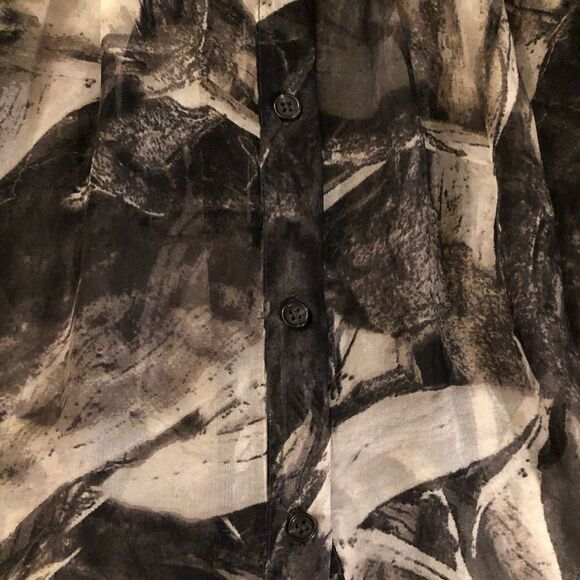 𝅺: : ROBERT RODRIGUEZ Sheer Short Sleeve Tunic or Dress Style Long Blouse : : - Picture 10 of 14